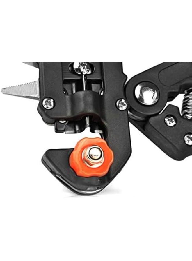 ماى سوق مقص تطعيم الأشجار الاحترافي 2 في 1 - أداة تقليم يدوية مع 3 شفرات فولاذية (U/V/Ω) - Image 5